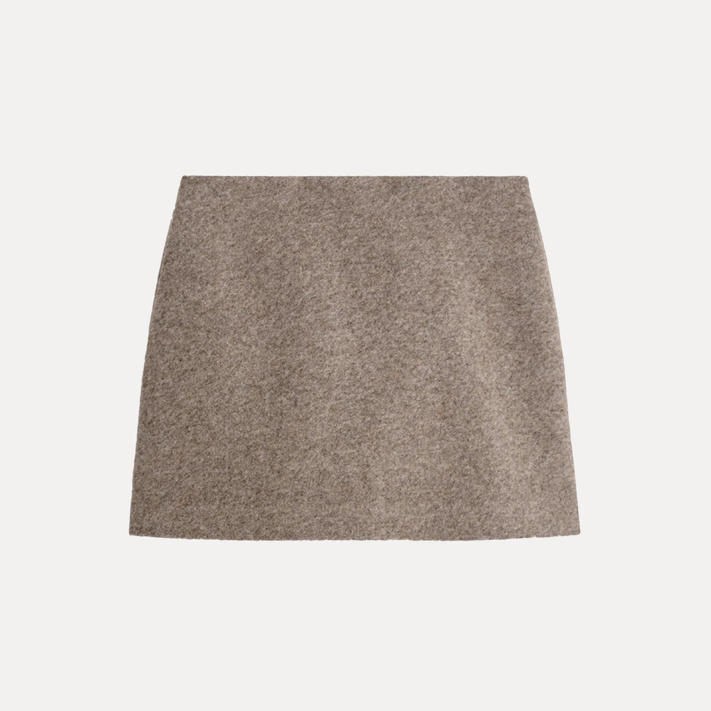 Falda midi marrón de corte A para mujer