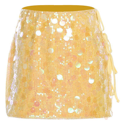 Minifalda ajustada con lentejuelas para mujer