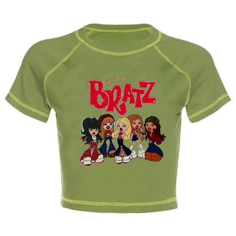 Women's Y2K Gothic Cartoon Print T-Shirt