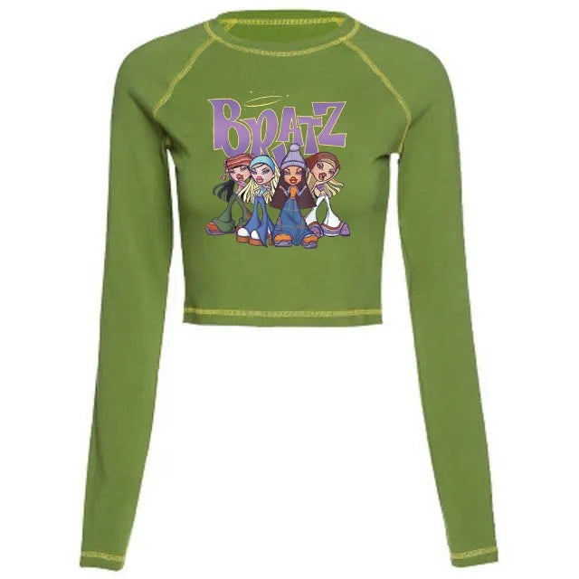 Women's Y2K Gothic Cartoon Print T-Shirt