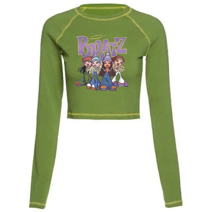 Women's Y2K Gothic Cartoon Print T-Shirt