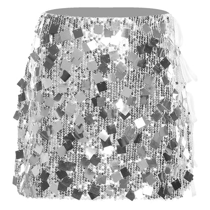 Minifalda ajustada con lentejuelas para mujer