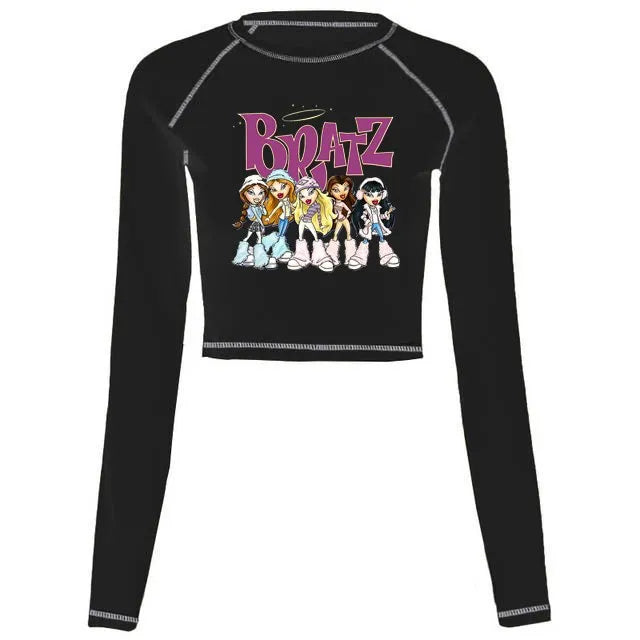 Women's Y2K Gothic Cartoon Print T-Shirt Trendy