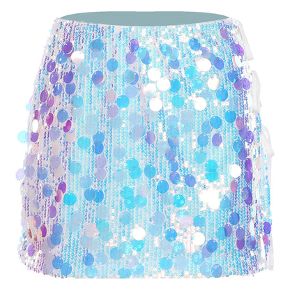 Minifalda ajustada con lentejuelas para mujer