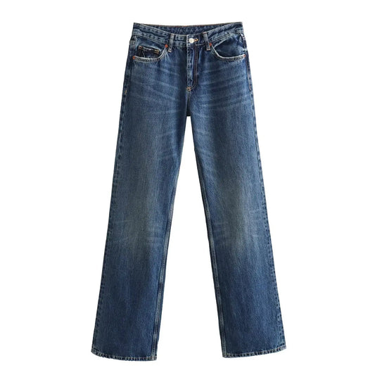 Women's Y2K High Waist Straight Leg Jeans