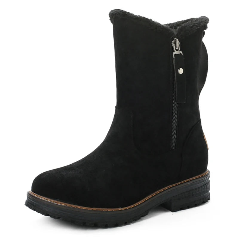 Women's Winter Fur-Lined Mid Calf Boots