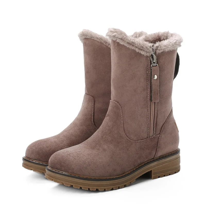 Women's Winter Fur-Lined Mid Calf Boots