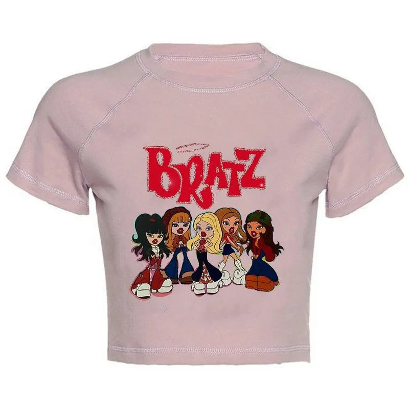 Women's Y2K Gothic Cartoon Print T-Shirt