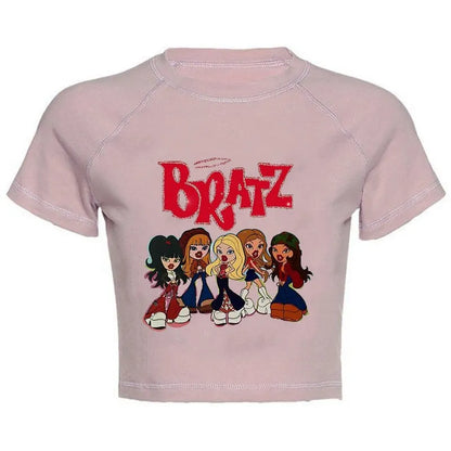 Women's Y2K Gothic Cartoon Print T-Shirt