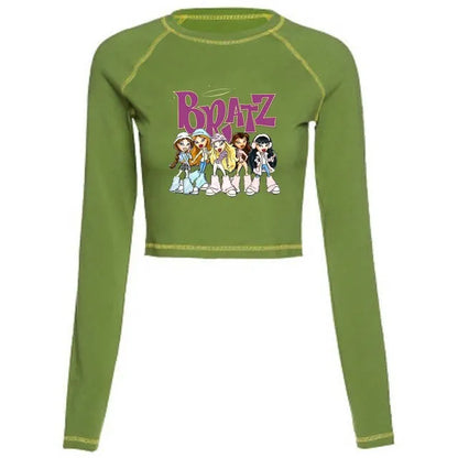 Women's Y2K Gothic Cartoon Print T-Shirt