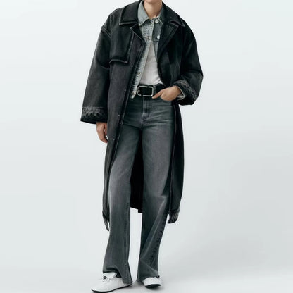 Women's High Waist Wide Leg Denim Pants