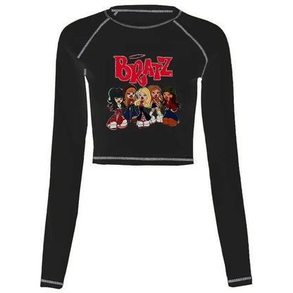 Women's Y2K Gothic Cartoon Print T-Shirt