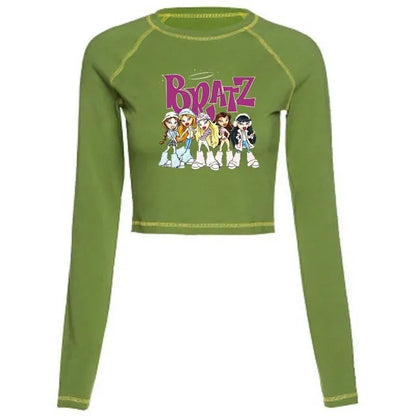 Women's Y2K Gothic Cartoon Print T-Shirt Trendy