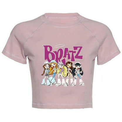 Women's Y2K Gothic Cartoon Print T-Shirt Trendy