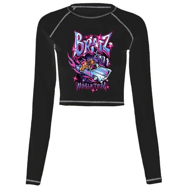 Women's Y2K Gothic Cartoon Print T-Shirt