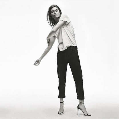 Black High Heels Women's Stiletto Heels Celebrity Style Versatile Slotted Buckle Rhinestone Open Toe Round Toe Sandals