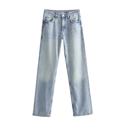 Women's Y2K High Waist Straight Leg Jeans
