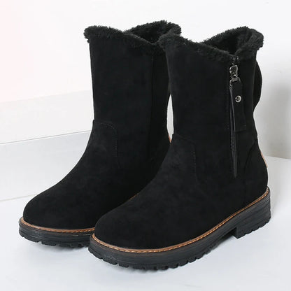 Women's Winter Fur-Lined Mid Calf Boots