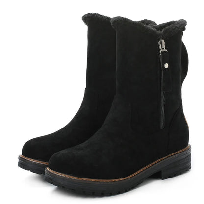 Women's Winter Fur-Lined Mid Calf Boots