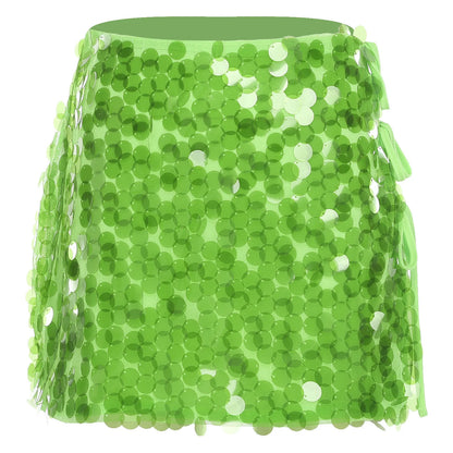 Minifalda ajustada con lentejuelas para mujer