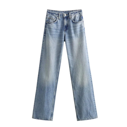 Women's Y2K High Waist Straight Leg Jeans