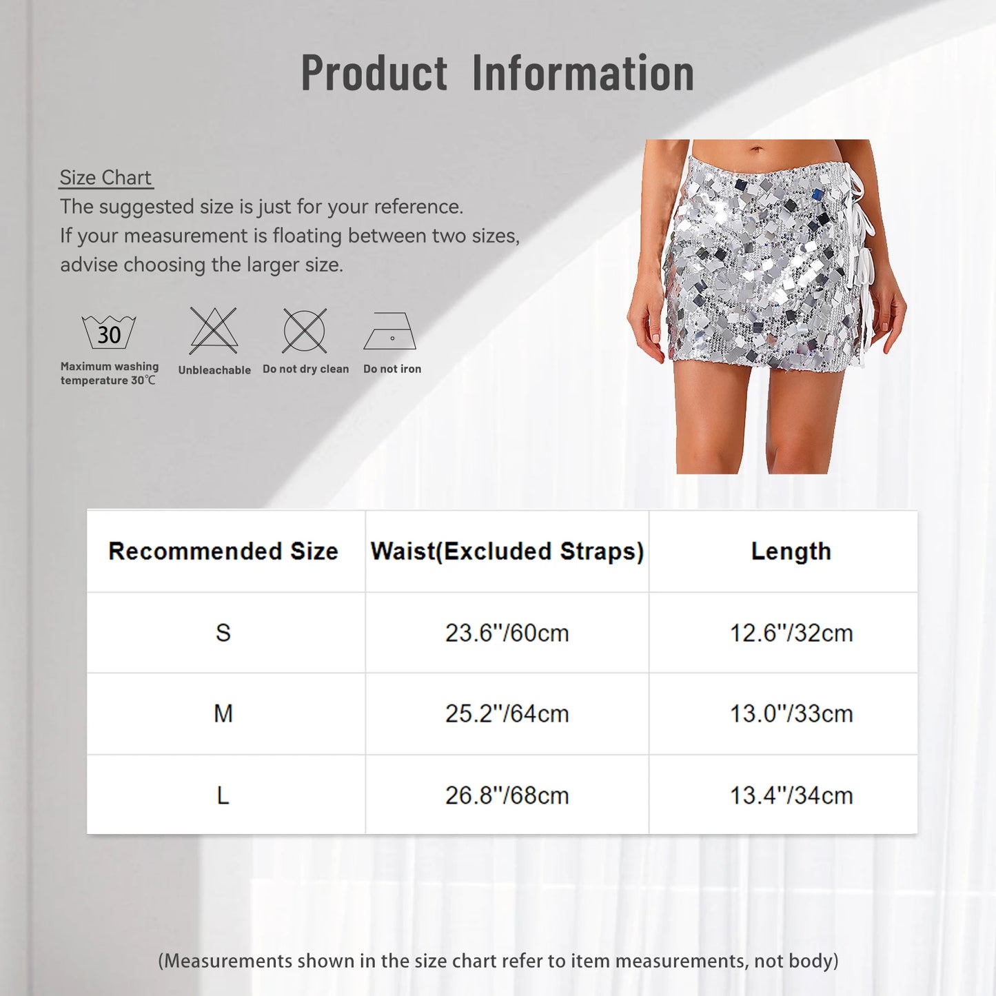 Minifalda ajustada con lentejuelas para mujer