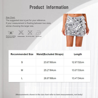 Minifalda ajustada con lentejuelas para mujer