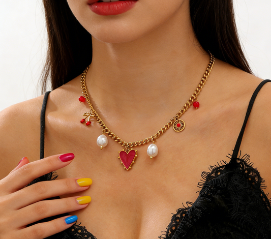 18K Gold Stainless Steel Dopamine Sea Life Necklace