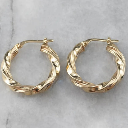 Vintage Metal Hand Engraved Butterfly Pattern Hoop Earrings Classic Women's Gold Plated Hook Drop Earrings