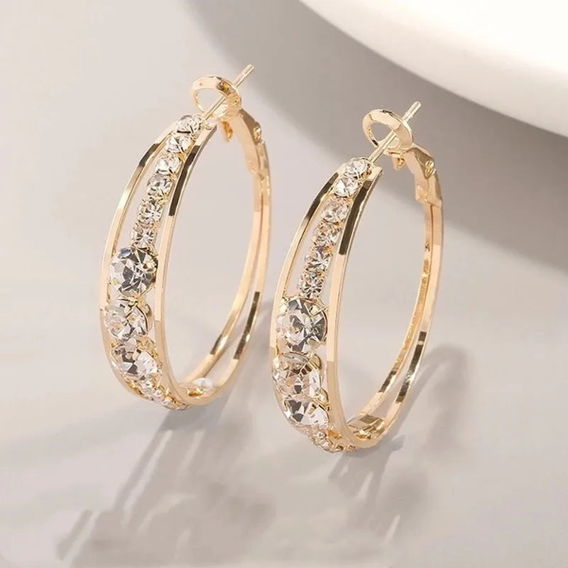 Vintage Metal Hand Engraved Butterfly Pattern Hoop Earrings Classic Women's Gold Plated Hook Drop Earrings