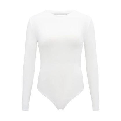 Women Long Sleeve O neck Tight Skinny Skims Style replacement Ribbed Bodysuit