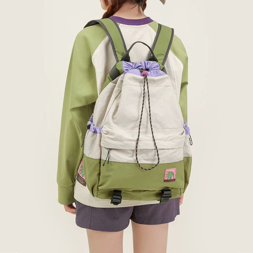 Mochila ligera para mujer, mochila escolar/para ordenador portátil de gran capacidad para viajes y actividades al aire libre, mochila deportiva de montaña con cordón ajustable para hombre 