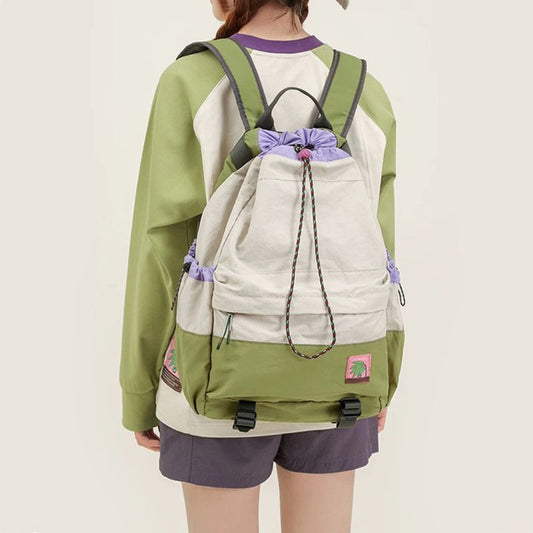 Mochila ligera para mujer, mochila escolar/para ordenador portátil de gran capacidad para viajes y actividades al aire libre, mochila deportiva de montaña con cordón ajustable para hombre 