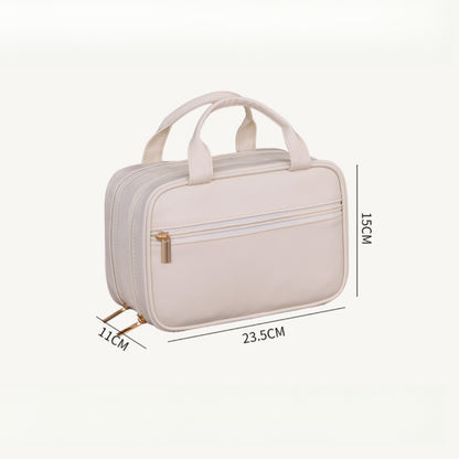 Double layer portable cosmetic bag, large capacity portable cosmetic storage bag, makeup bag organizer,Makeup bag with compartments,