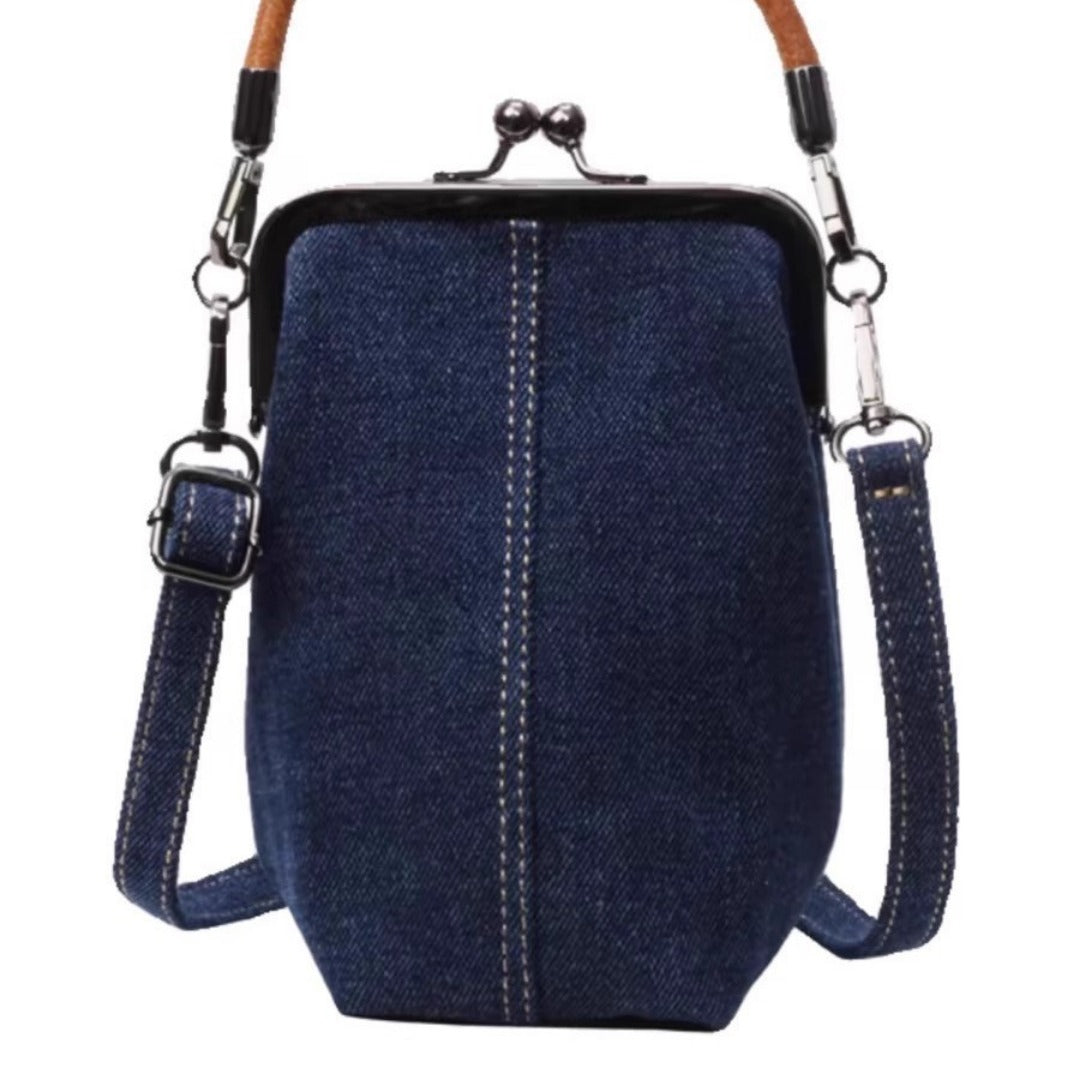 Clip bag, Denim bag, Mobile phone bag Crossbody bag, phone purse crossbody bag