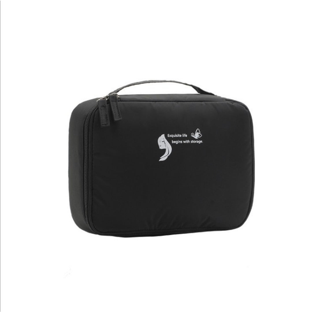 Lightweight makeup bags,Waterproof multi-functional portable toilet bag, anti-wrinkle large-capacity square cosmetic bag, makeup bag with compartments,