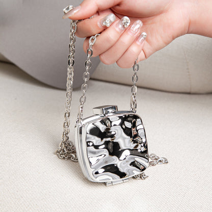 Acrylic Box Bag Summer Lady, Mini Lipstick Air Cushion Storage Bag, Mini Metallic Little Purse, Clutch Purse, Clutch Purse Casual, Clutch Purse Party, Prom Bag, evening Party Purse,