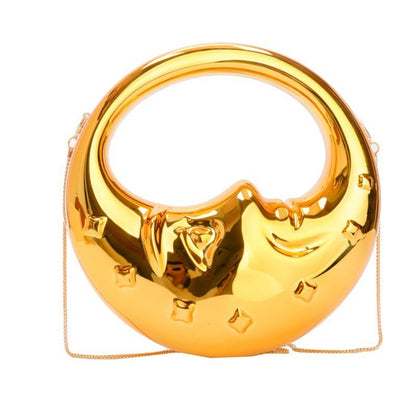 Bolso acrílico con forma de luna, bolso de hombro para mujer, bolso de noche, bolsos de noche formales para mujer, bolso de mano, bolso de mano informal, bolso de mano para fiesta, bolso de graduación, bolso de fiesta. 