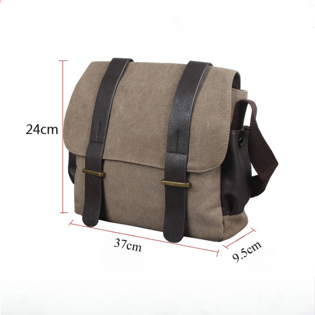 Men's shoulder bag, travel leisure crossbody bag canvas, student bag, men's crossbody bag