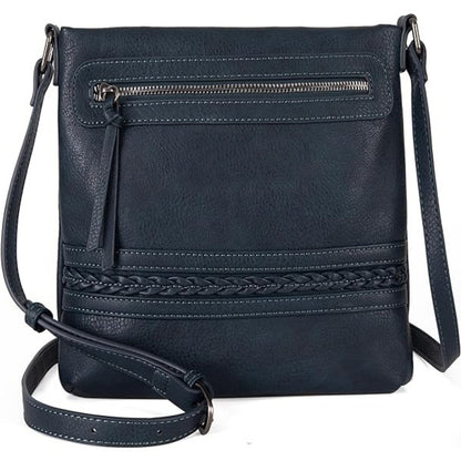 Bolso bandolera multifuncional para mujer, bolso mensajero retro de gran capacidad, bolso cruzado pequeño 