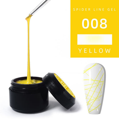 1060 Adhesivo elástico para uñas con pincel, pegamento para esmalte de uñas, fototerapia, pegamento tipo araña para uñas, pegamento pintado de metal, pegamento para tirar de alambre, pegamento de seda, uñas postizas