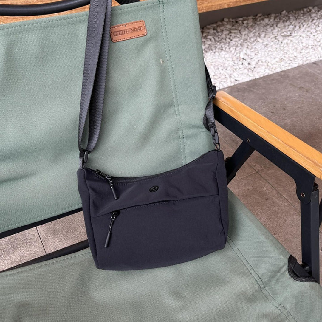 Small Casual Bag Women, Casual Simple Crossbody Bag, Nylon Wide Shoulder Strap Daily Commuter Shoulder Bag