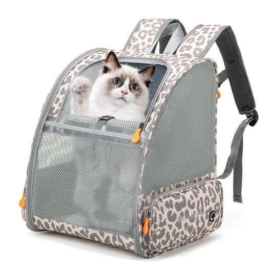 Mochila elegante para mascotas - Mochila premium portátil con malla transpirable para senderismo, perfecta para gatos en sus aventuras diarias. 
