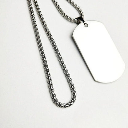 Custom Necklace Female Pendant Dog Tag Personalized Stainless Steel Ladies Birthday Gift -dropshippingabc.com