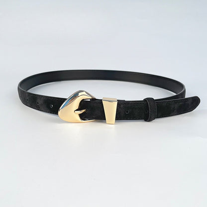Women's Suede Leather Belt for Pants