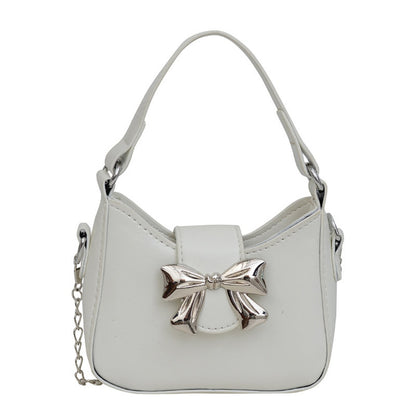 Toddler purse, Mini bow tote bag, Spring and Summer stylish sweet and cool mini lipstick chain bag, crossbody mini tote bag for women