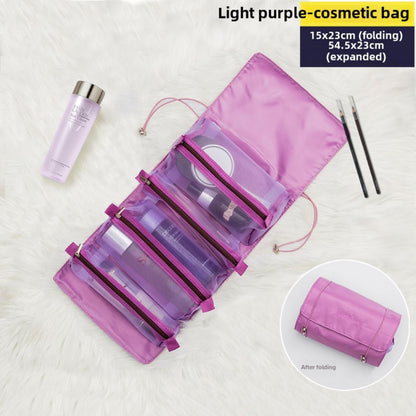 Bolsas de maquillaje portátiles de gran capacidad para viajes, organizadores de bolsas de maquillaje, se pueden dividir en una bolsa de cosméticos cuatro en uno, bolsa de artículos de aseo y organizador de bolsas de aseo. 