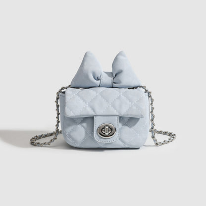 Mini fashion small square bag, summer ballet sports style bow mini crossbody bag, rhombus mini crossbody bag for women, toddler purse