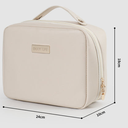 Makeup Bag Organizers, PU Square Portable Cosmetic Bag, Cosmetic Storage Bag, Portable Travel Large-capacity Wash Bag, Makeup Bag with Compartments,