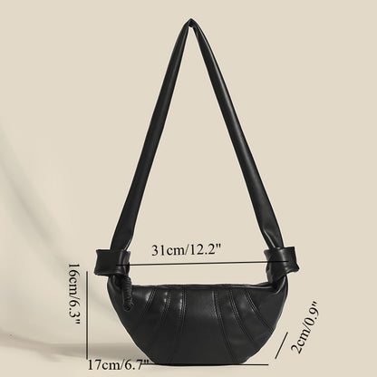 Women small crossbody design bag, women's autumn and winter fashion women's bag, croissant texture shoulder bag, crossbody armpit bag